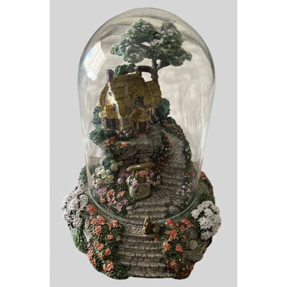 Violet Schwenig Wishing Well Cottage Figurine Franklin Mint Limited Edition